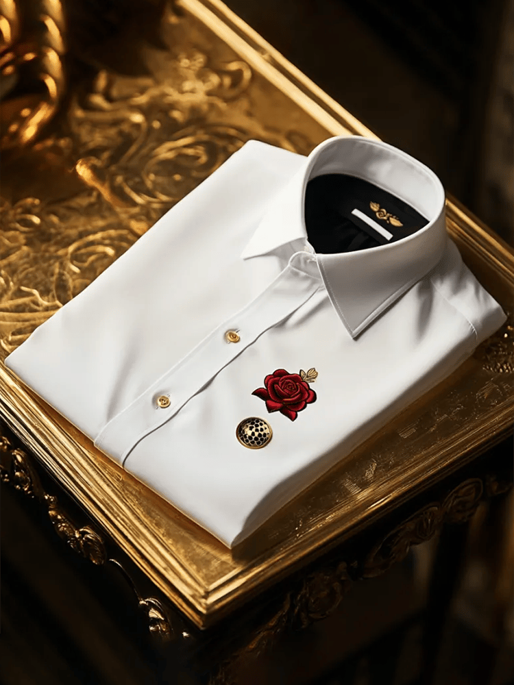 Men's Satin Luxe Long Sleeve Button Down Shirt