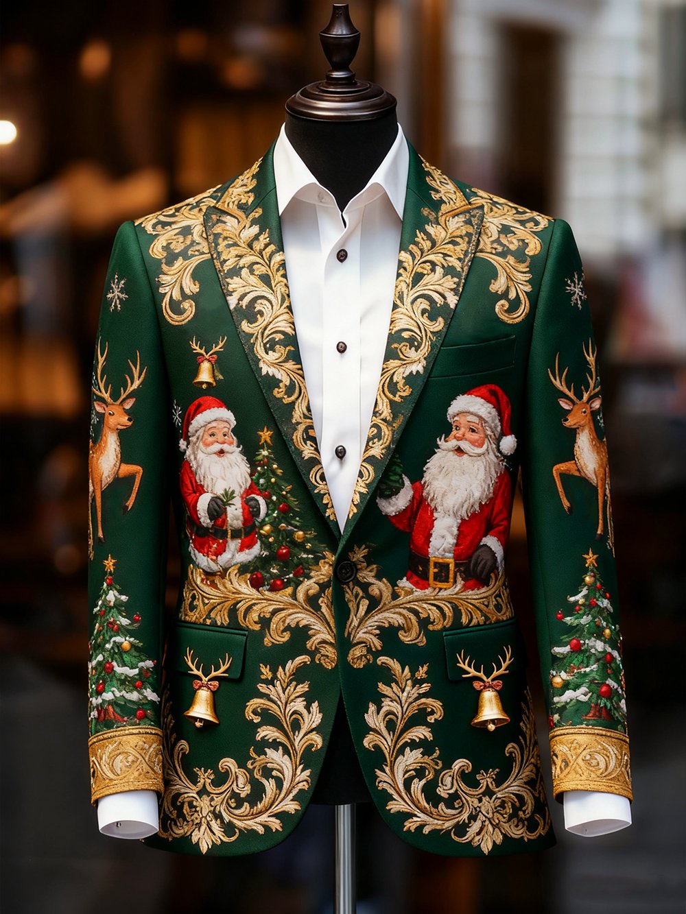 Men's Business Casual Christmas Suit Outerwear