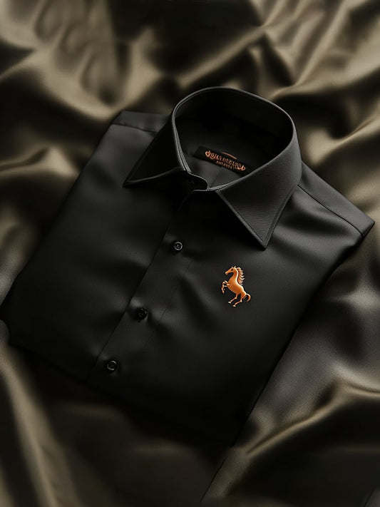 Men's Satin Luxe Long Sleeve Button Down Shirt