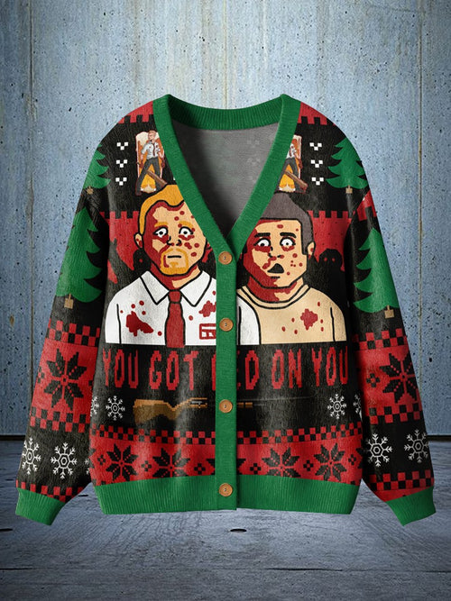Christmas Zombie Cardigan Button Sweater