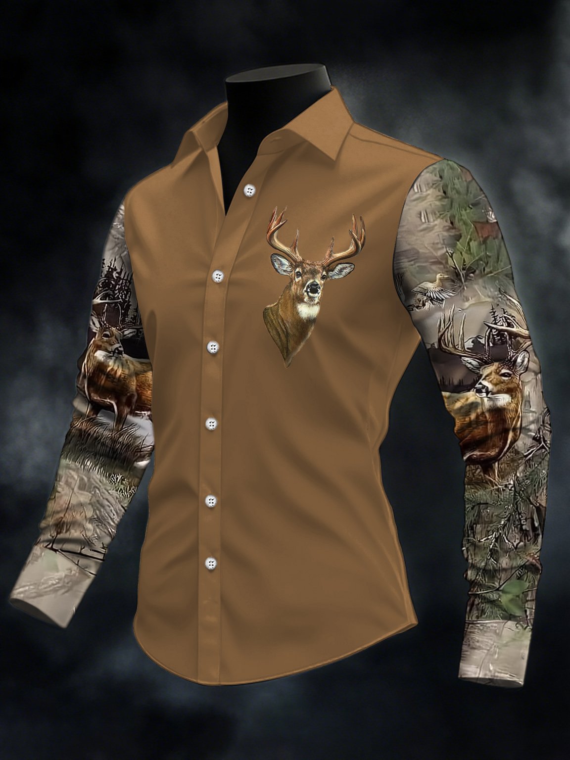 Men's Casual Western Style Contrast Color Shirt
