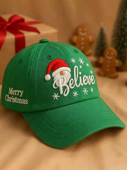 Unisex Vintage Christmas Art Design Print Hat