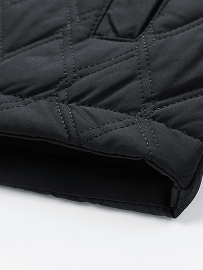 Men's Retro Diamond Pleated Cotton Multi-Pocket Casual Cotton Jacket