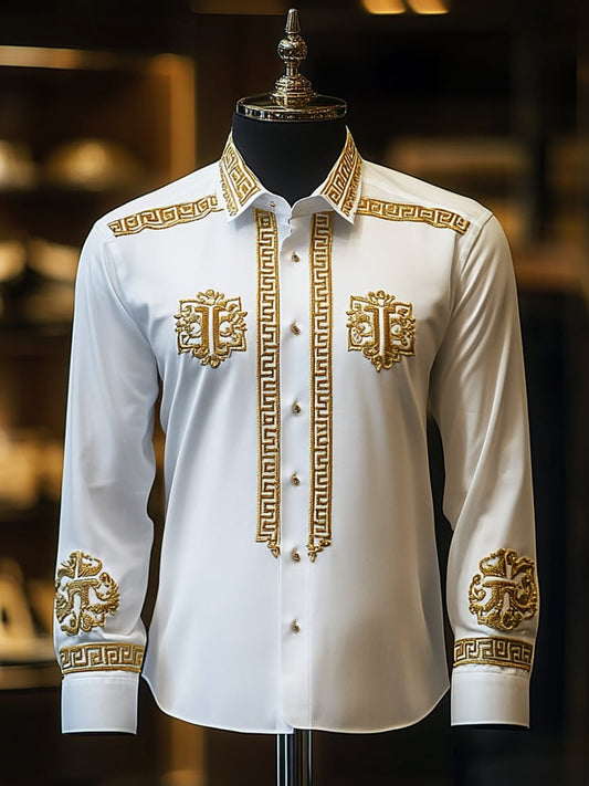 Men's Satin Luxe Long Sleeve Button Down Shirt