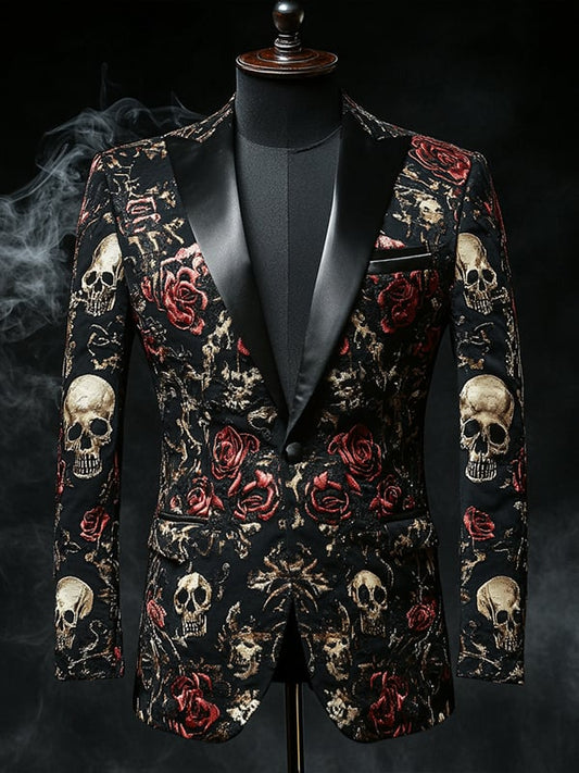 Men's Luxury Casual Business Skull Blazer