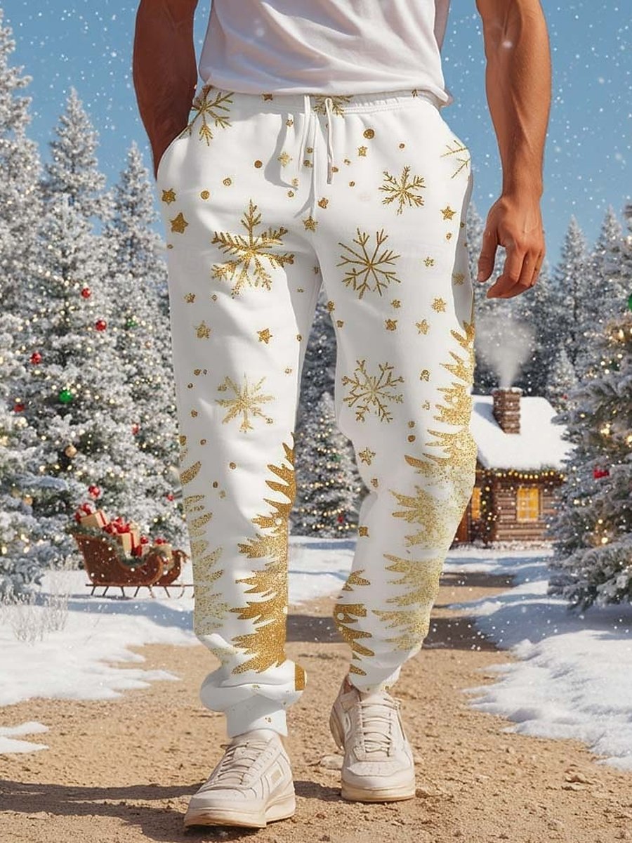 Men's Christmas Snowflake Sweatpants