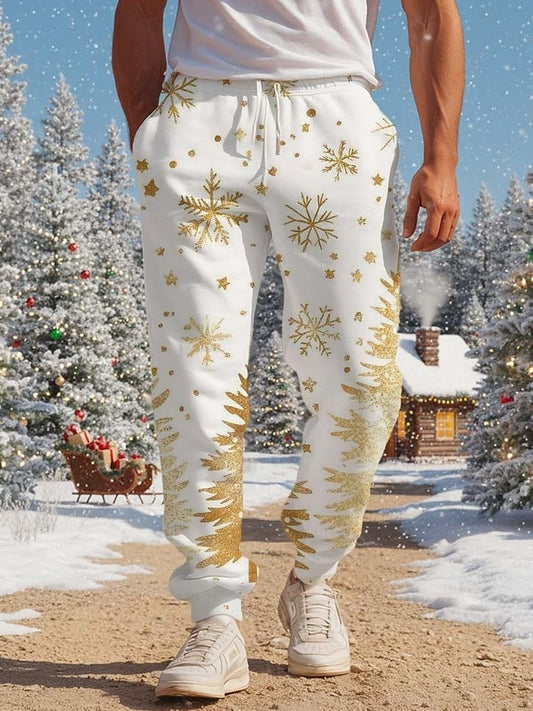 Men's Christmas Snowflake Sweatpants