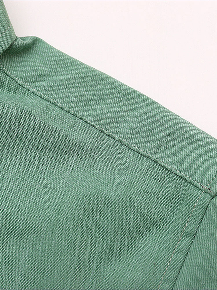 Men Cotton Button Up Shirt
