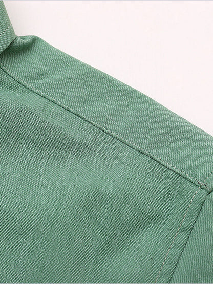 Men Cotton Button Up Shirt