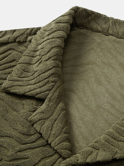 Animal Texture Terry Cuban Shirt