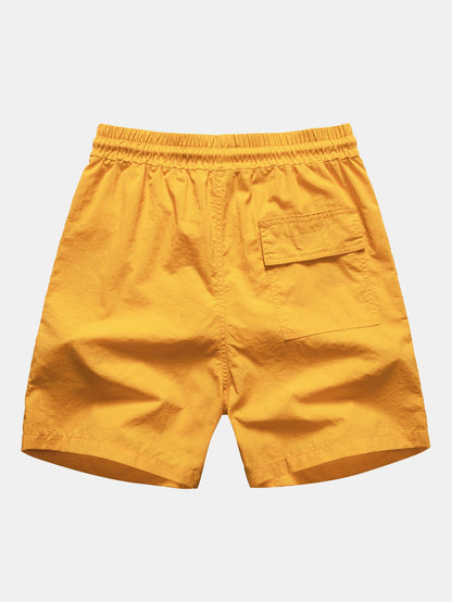 Man Mid Length Drawstring Swim Shorts