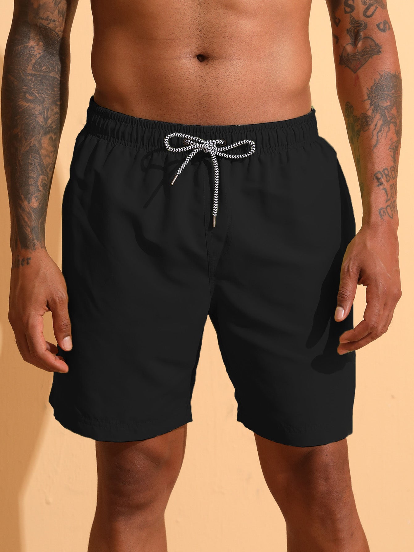 Contrast Waistband Swim Shorts