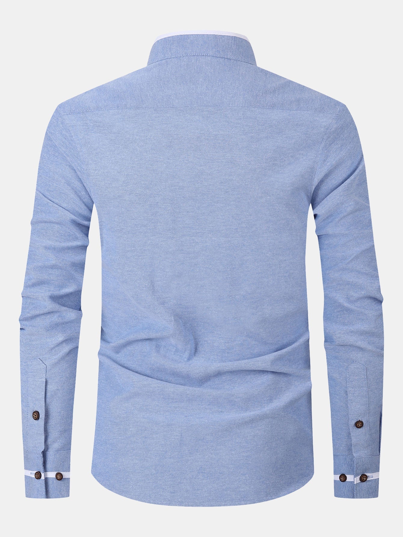 Long Sleeve Contrast Stand Collar Shirt