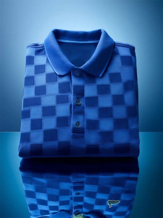 Men's Business Casual Button Short Sleeve Polo Shirt