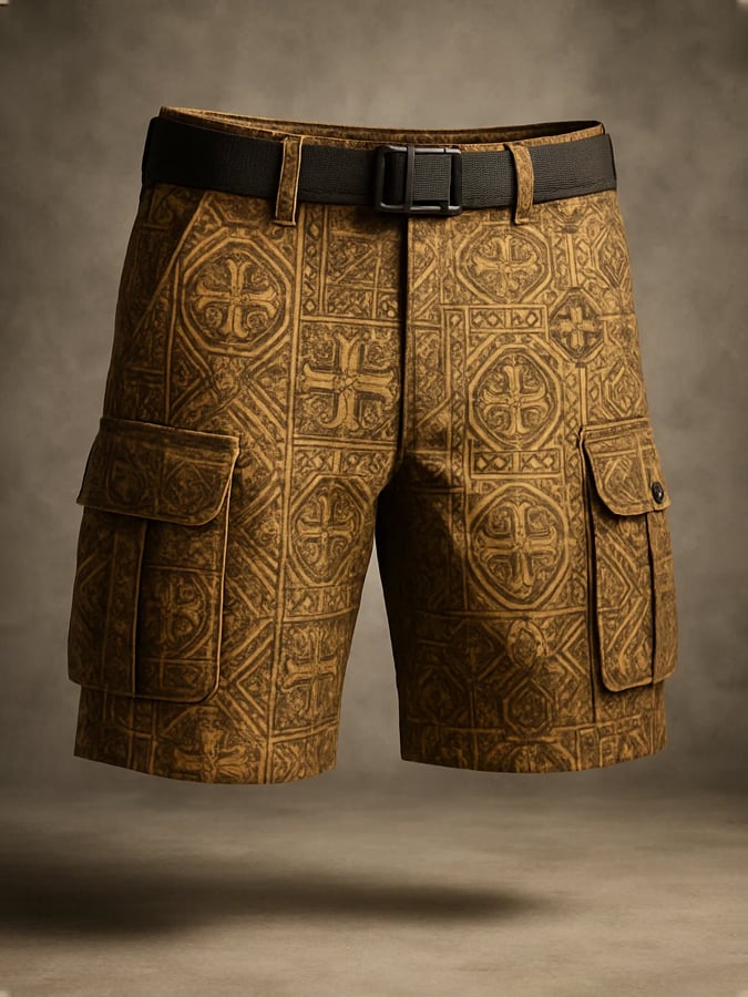 Men's Retro Outdoor Ripstop Multi-Purpose Cargo Shorts