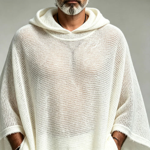 Men's Casual Hooded Tunic Cape