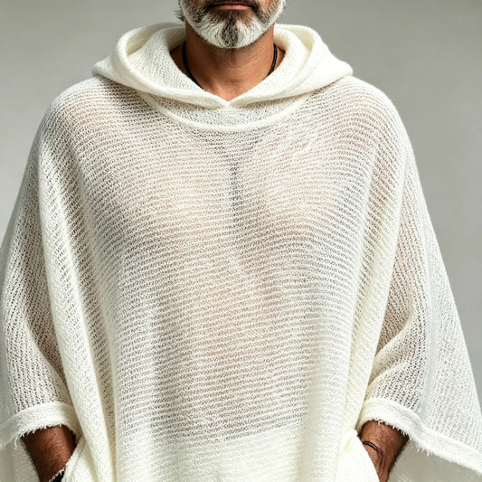 Men's Casual Hooded Tunic Cape