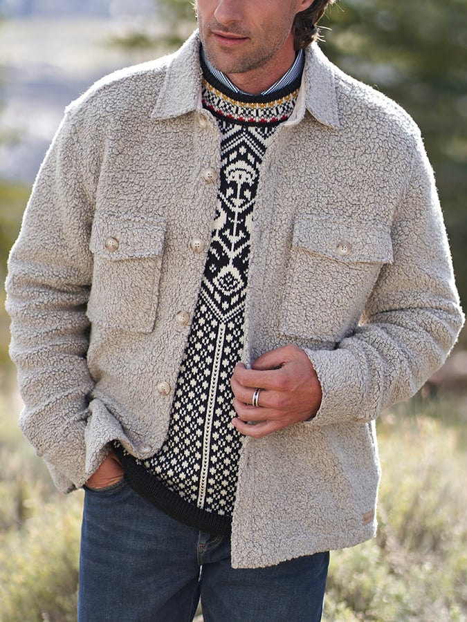 Men's Vintage Outdoor Plush Jacket