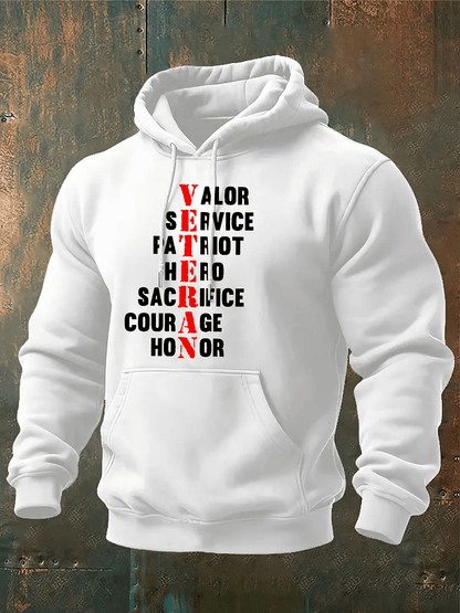 Men's Veteran Print Hoodie
