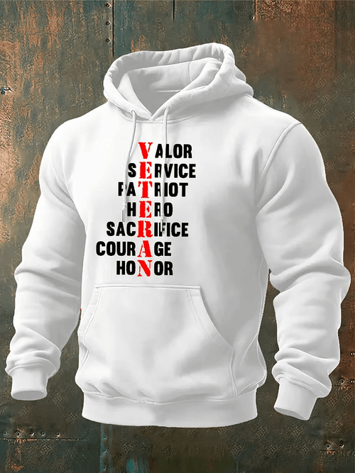Men's Veteran Print Hoodie