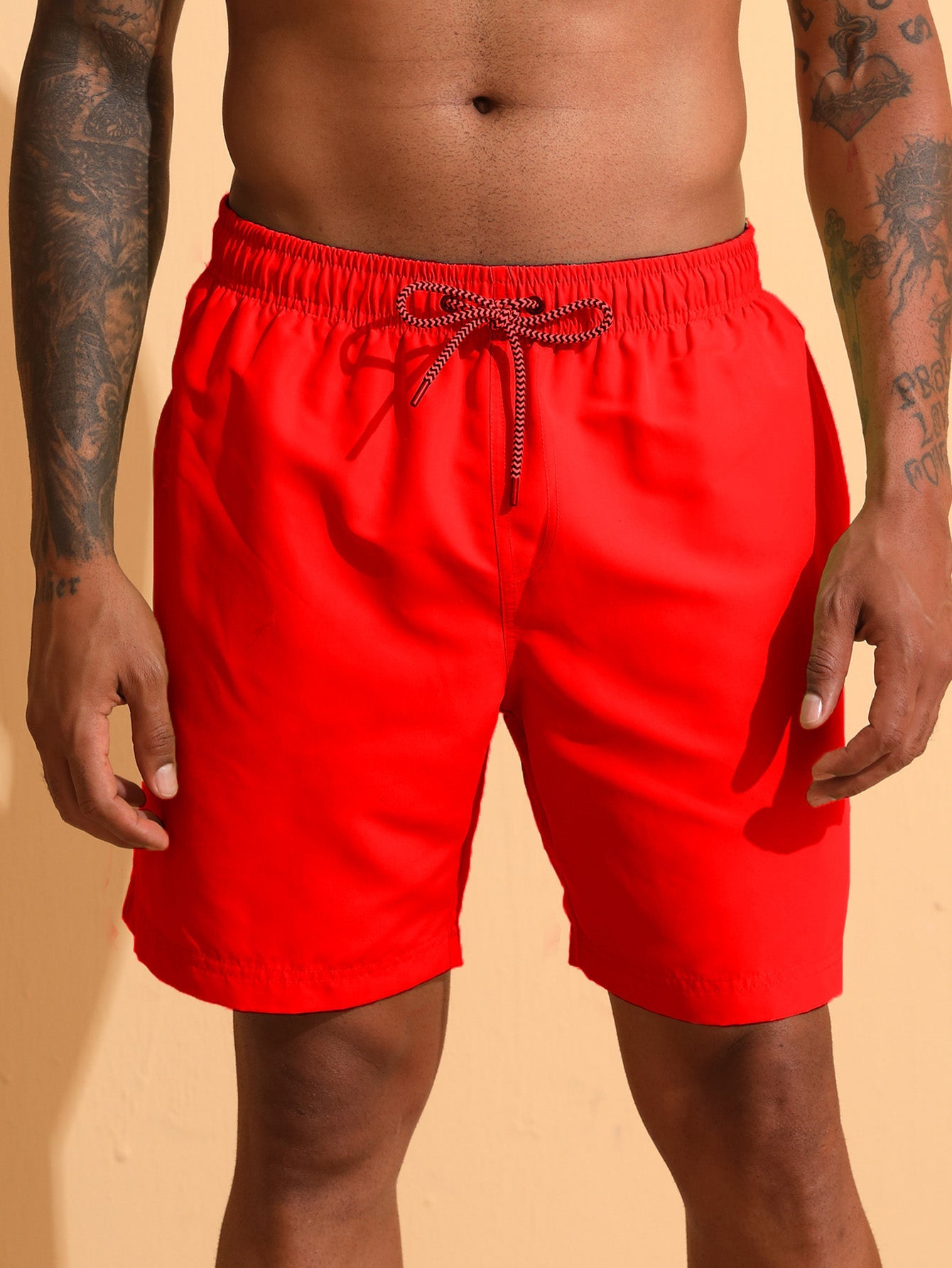Contrast Waistband Swim Shorts
