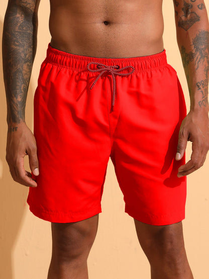 Contrast Waistband Swim Shorts