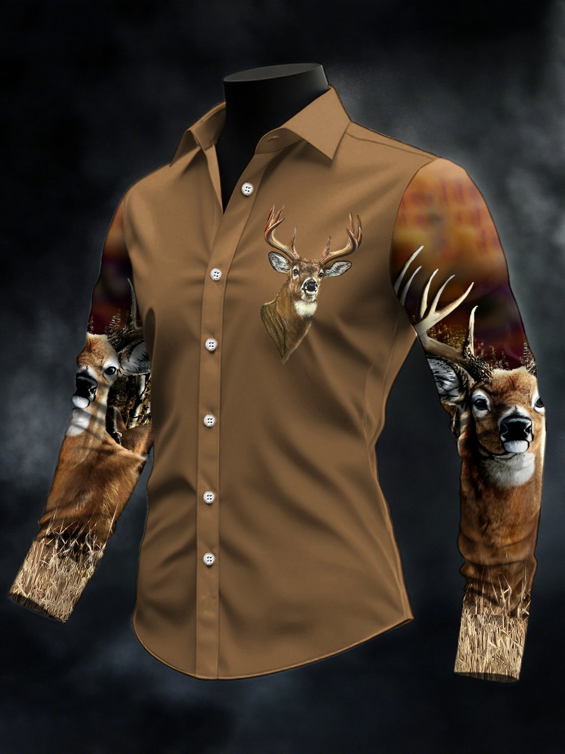 Men's Casual Western Style Contrast Color Shirt