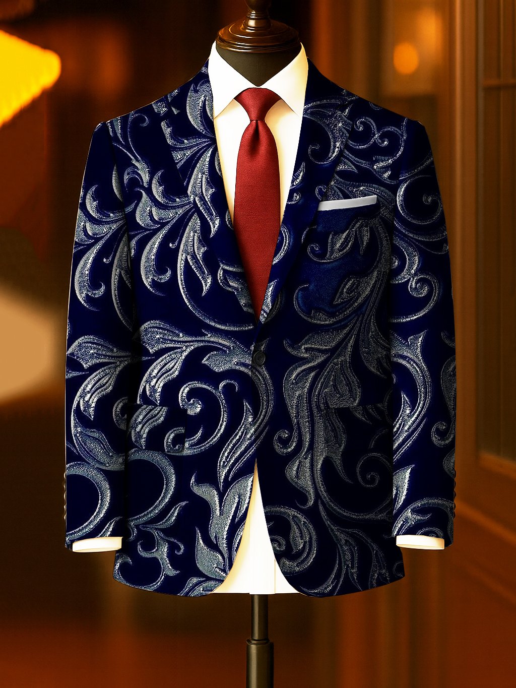 Men's Business Casual Large Pocket Plaid Blazers