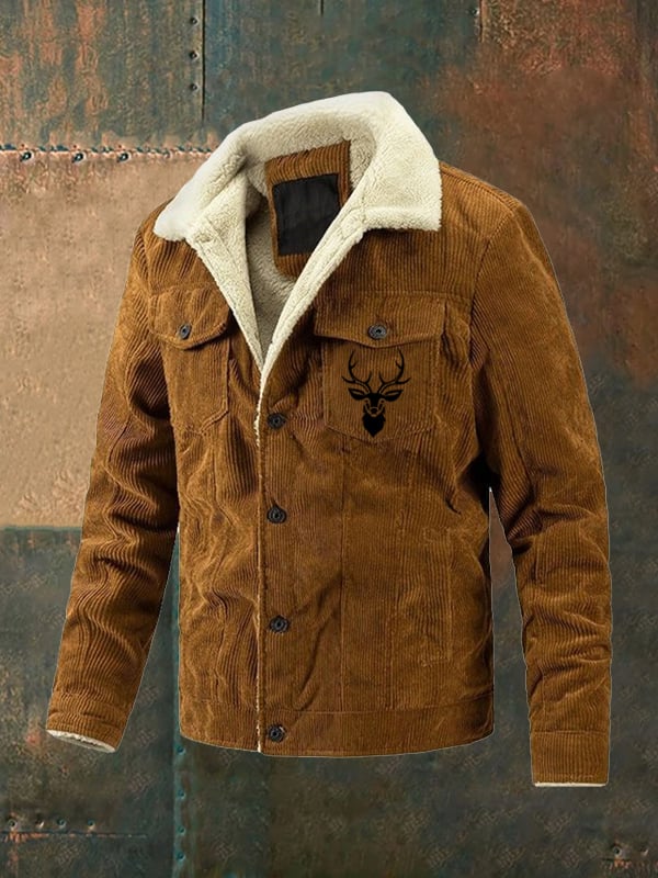 Men's Vintage Fleece Pocket Outdoor Jacket