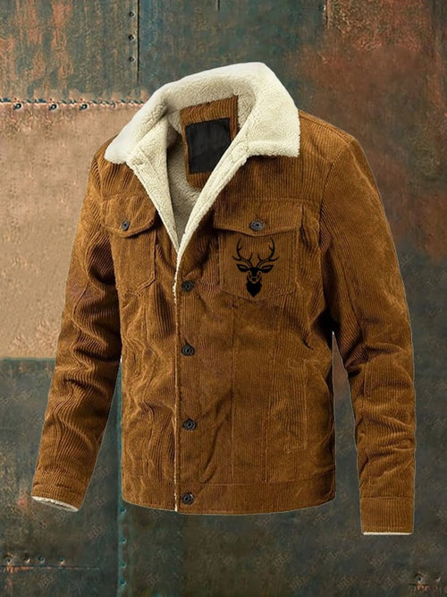 Men's Vintage Fleece Pocket Outdoor Jacket