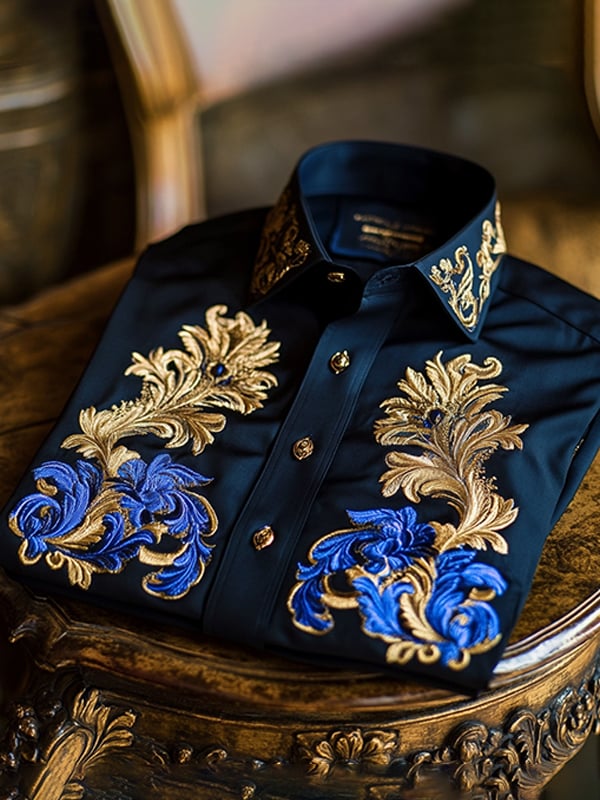 Men's Satin Luxury Business Long Sleeve Shirt