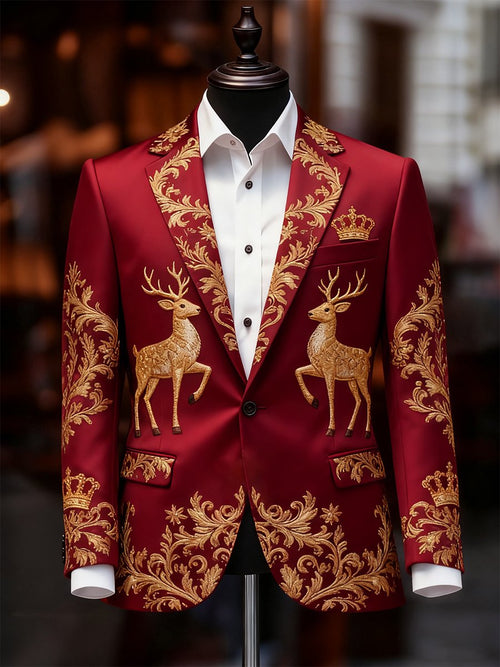 Men's Business Casual Christmas Suit Outerwear