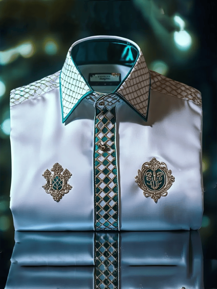 Men's Satin Luxe Long Sleeve Button Down Shirt
