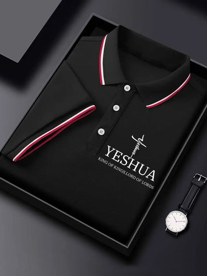 Men's  “Yeshua King OF Kings Lord Of Lords” Print Polo Shirt