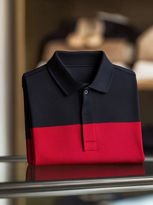 Men's Classic Business    Logo Short Sleeve Polo Shirt