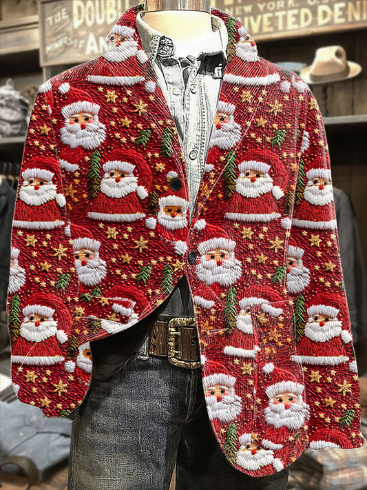 Men's Santa Claus Corduroy Casual Jacket