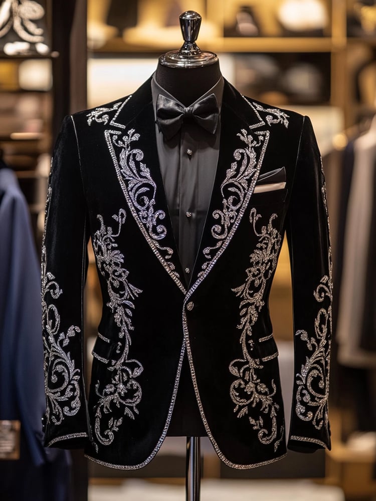 Men's Luxury Business Velvet Blazers