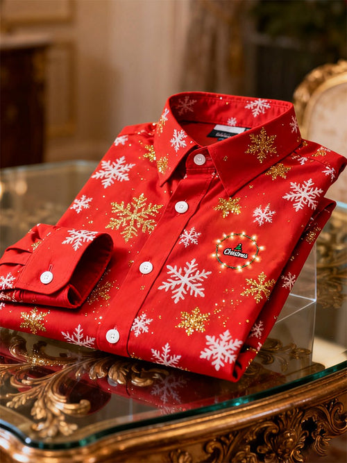 Men's Christmas Art Long-Sleeve Shirt