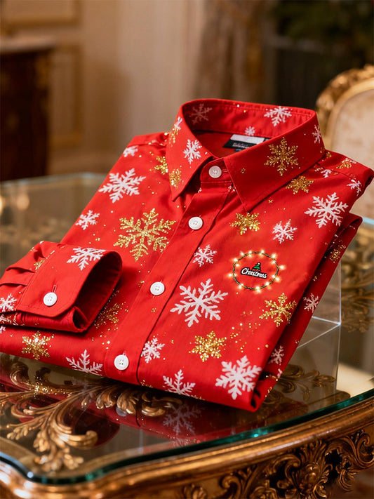 Men's Christmas Art Long-Sleeve Shirt