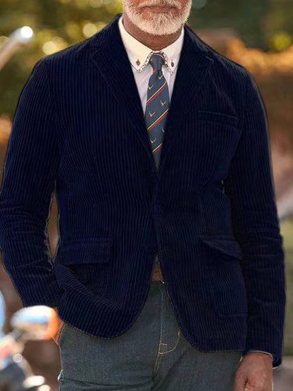 Men's Corduroy Retro Suit Jacket Versatile Casual Suit Jacket