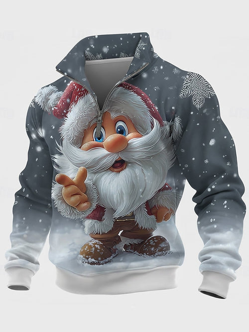 Men's Christmas Printed Long Sleeve Sweatshirt