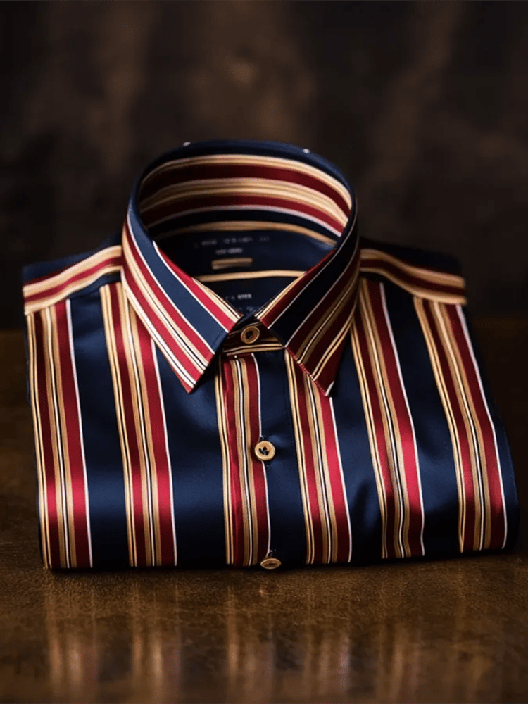 Men's Satin Luxe Long Sleeve Button Down Shirt