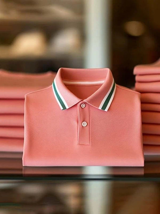 Men's Classic Business    Logo Short Sleeve Polo Shirt