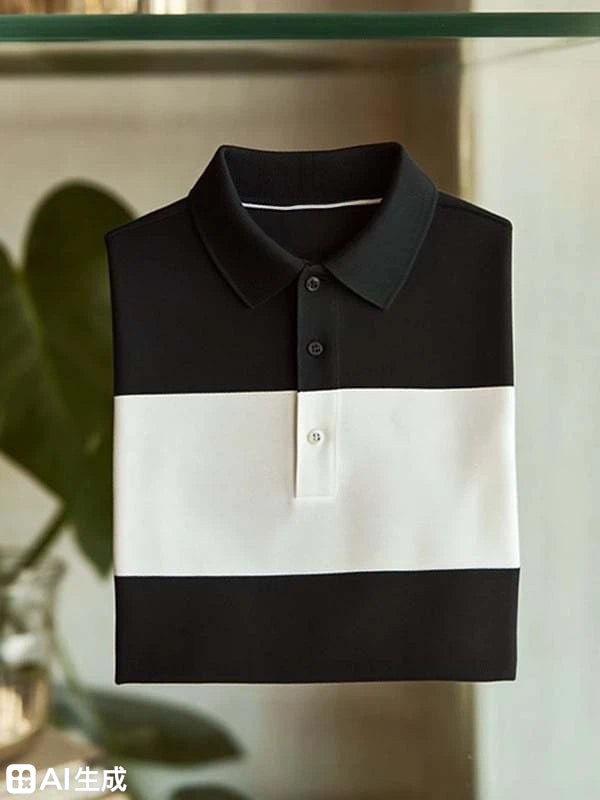 Men's Classic Business    Logo Short Sleeve Polo Shirt
