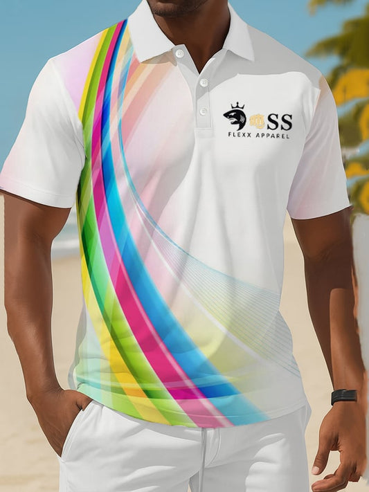 Men's Classic Business Old Money Button Short Sleeve Polo Shirt