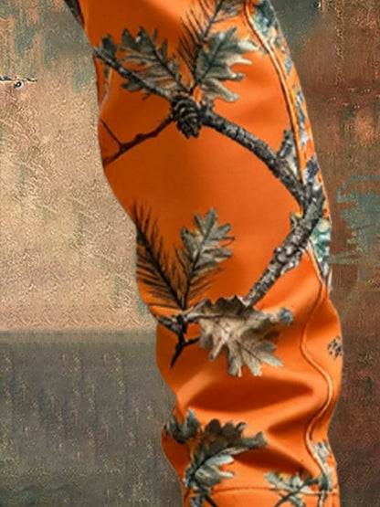 Men's Vintage Camouflage Distressed Pocket Work Pants