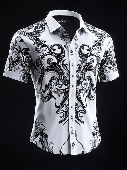 Men's Dark Exquisite Pattern Shirt