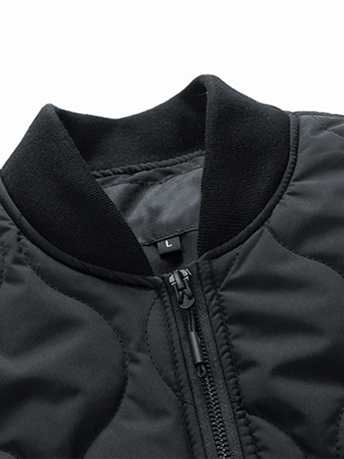 Men's Vintage Pleated Cotton Polar Fleece Patchwork Casual Cotton Jacket