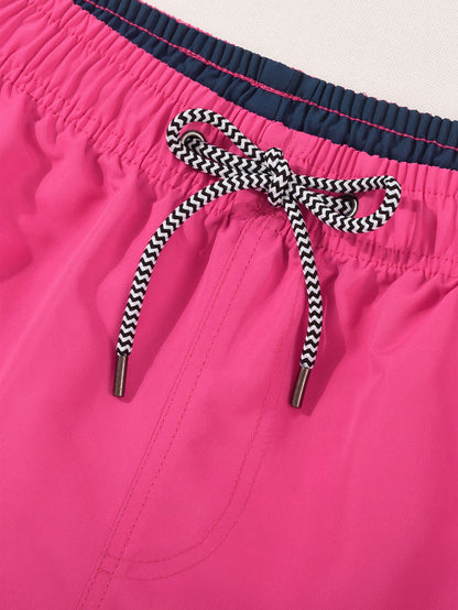 Contrast Waistband Swim Shorts