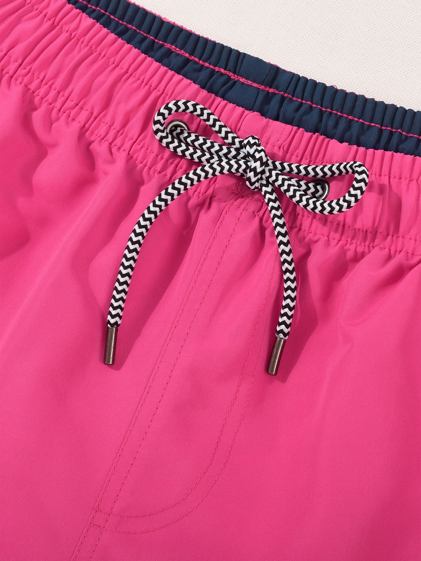 3 Pieces Contrast Waistband Swim Shorts